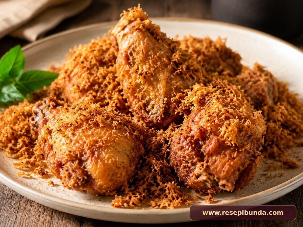 Hidangan Ayam Goreng Serundeng