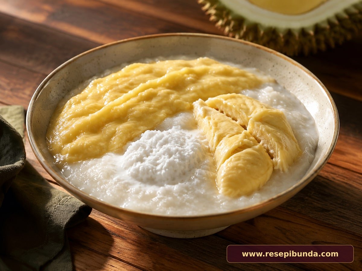 Hidangan Bubur Ketan Durian