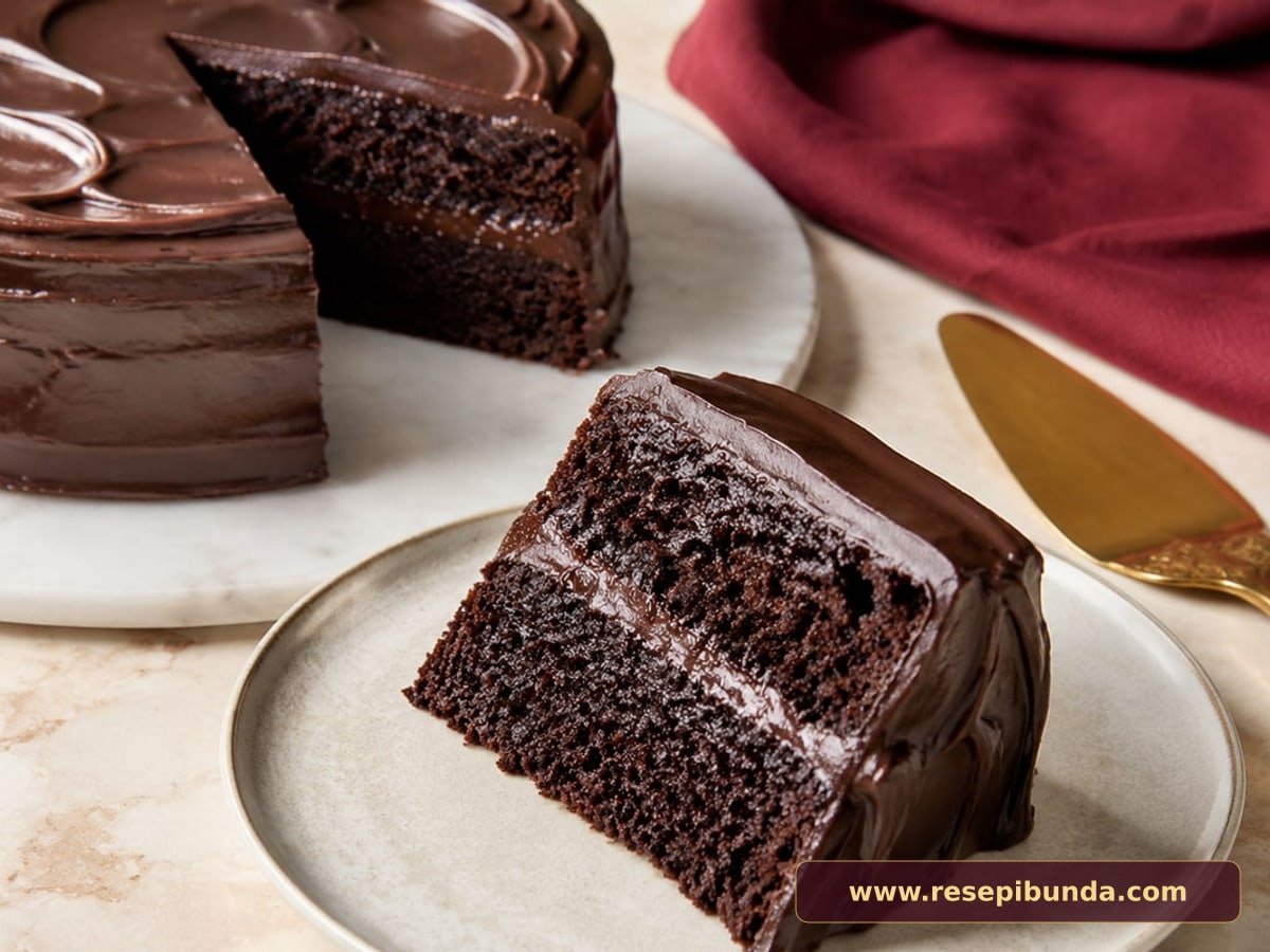 Hidangan Chocolate Fudge Cake