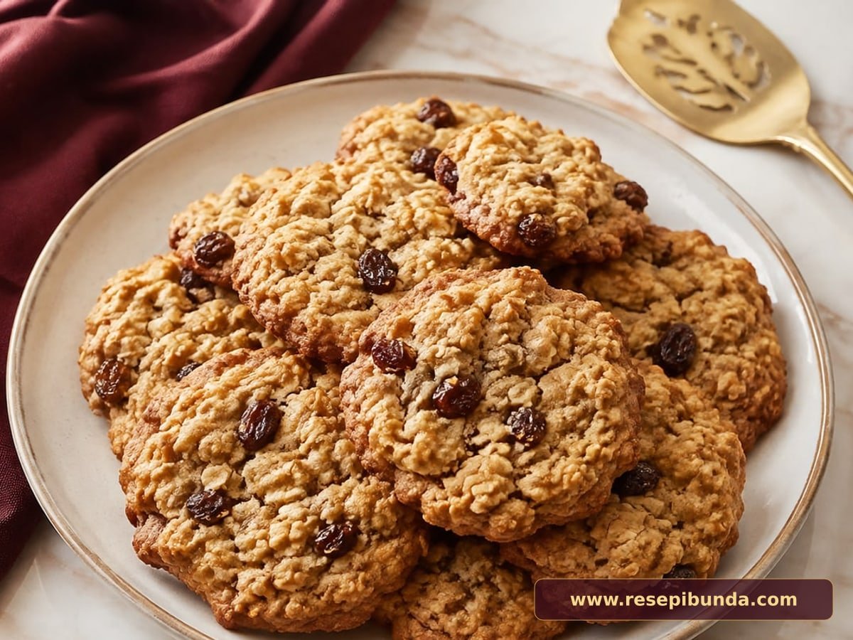 Hidangan Oatmeal Raisin Cookies