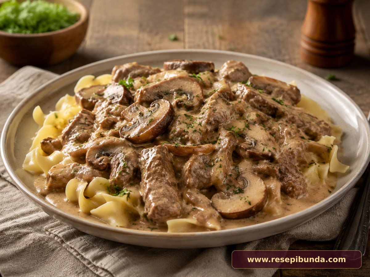 Hidangan Beef Stroganoff
