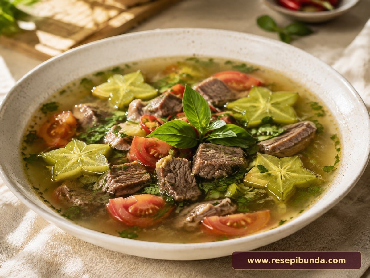 Hidangan Sapi Kuah Asam Belimbing