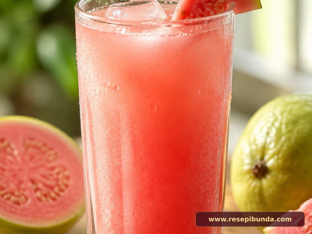 Hidangan Jus Jambu Biji Merah