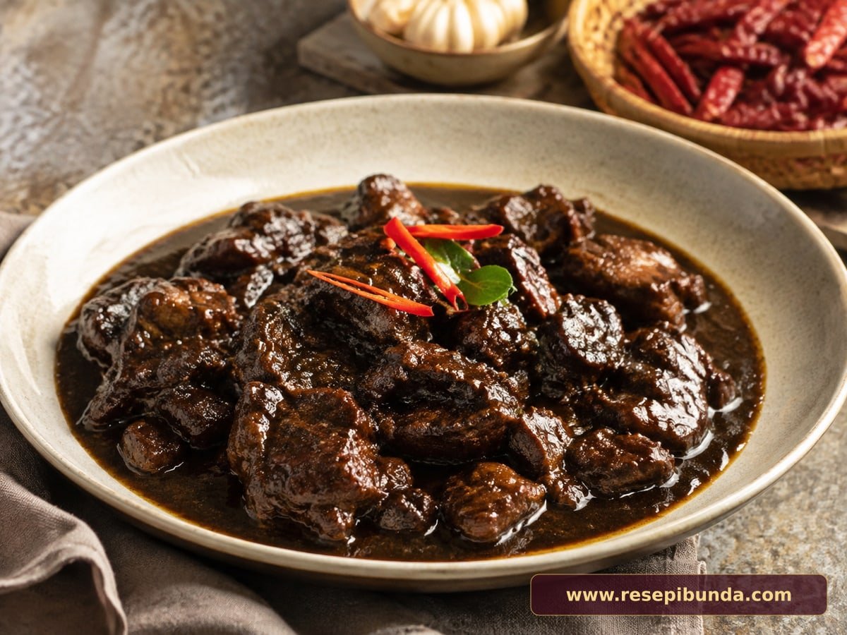Hidangan Daging Masak Hitam Melayu