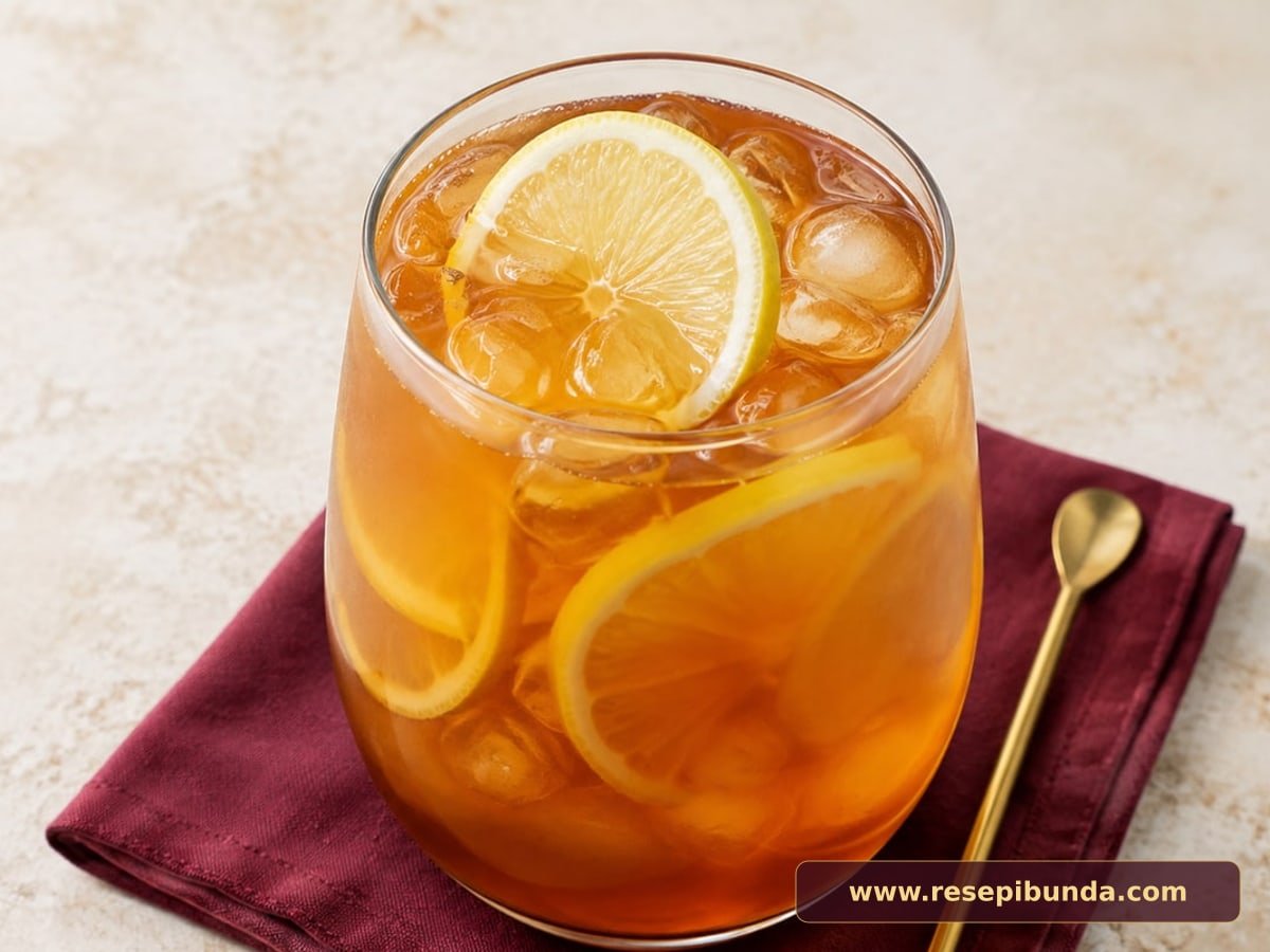 Hidangan Es Teh Lemon Madu