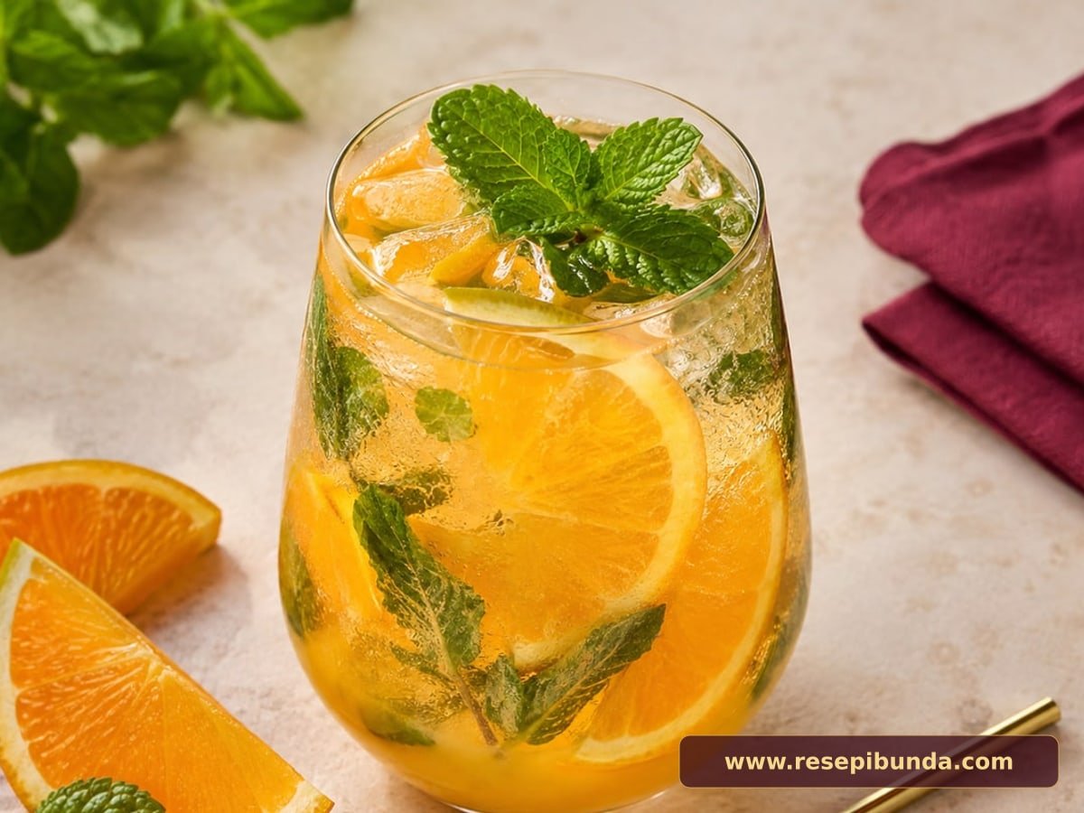 Hidangan Orange Mojito Non-Alkohol