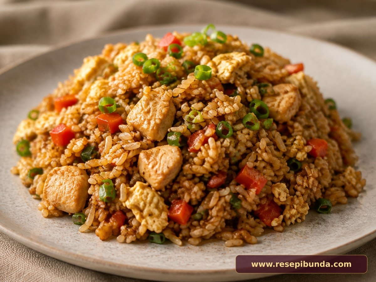 Hidangan Arroz Chaufa Ayam