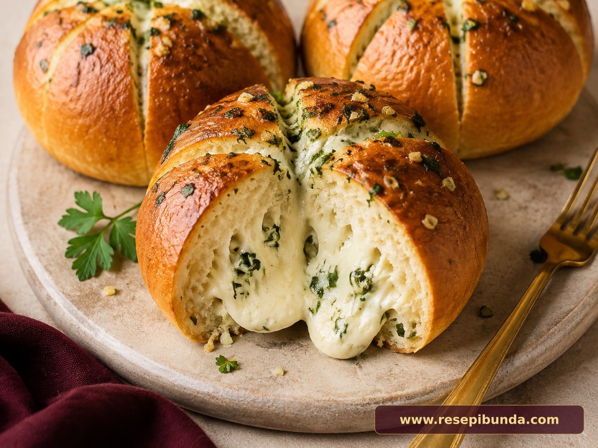 Hidangan Korean Garlic Cream Cheese Bread