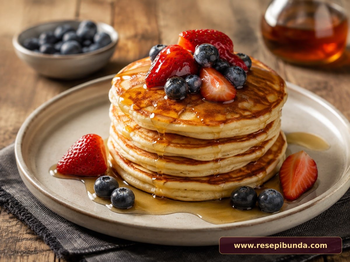 Hidangan Pancake Buttermilk