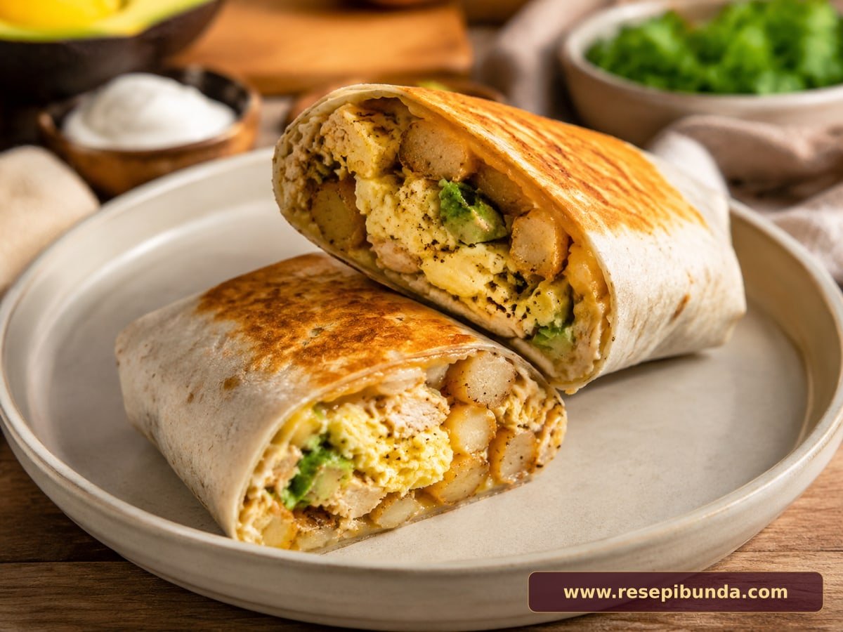 Hidangan Breakfast Burrito