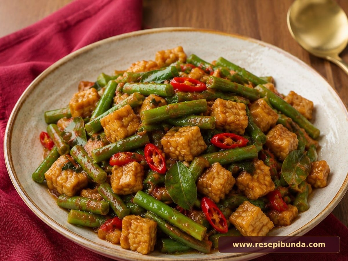 Hidangan Oseng Tempe Kacang Panjang