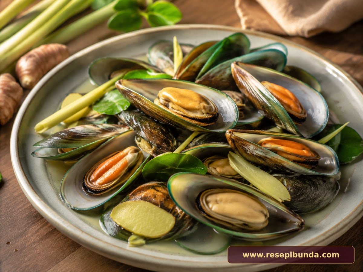 Hidangan Kerang Hijau Rebus Rempah