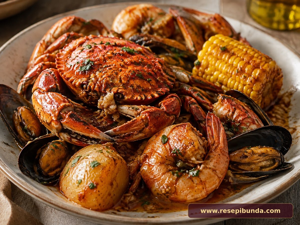 Hidangan Seafood Boil Cajun