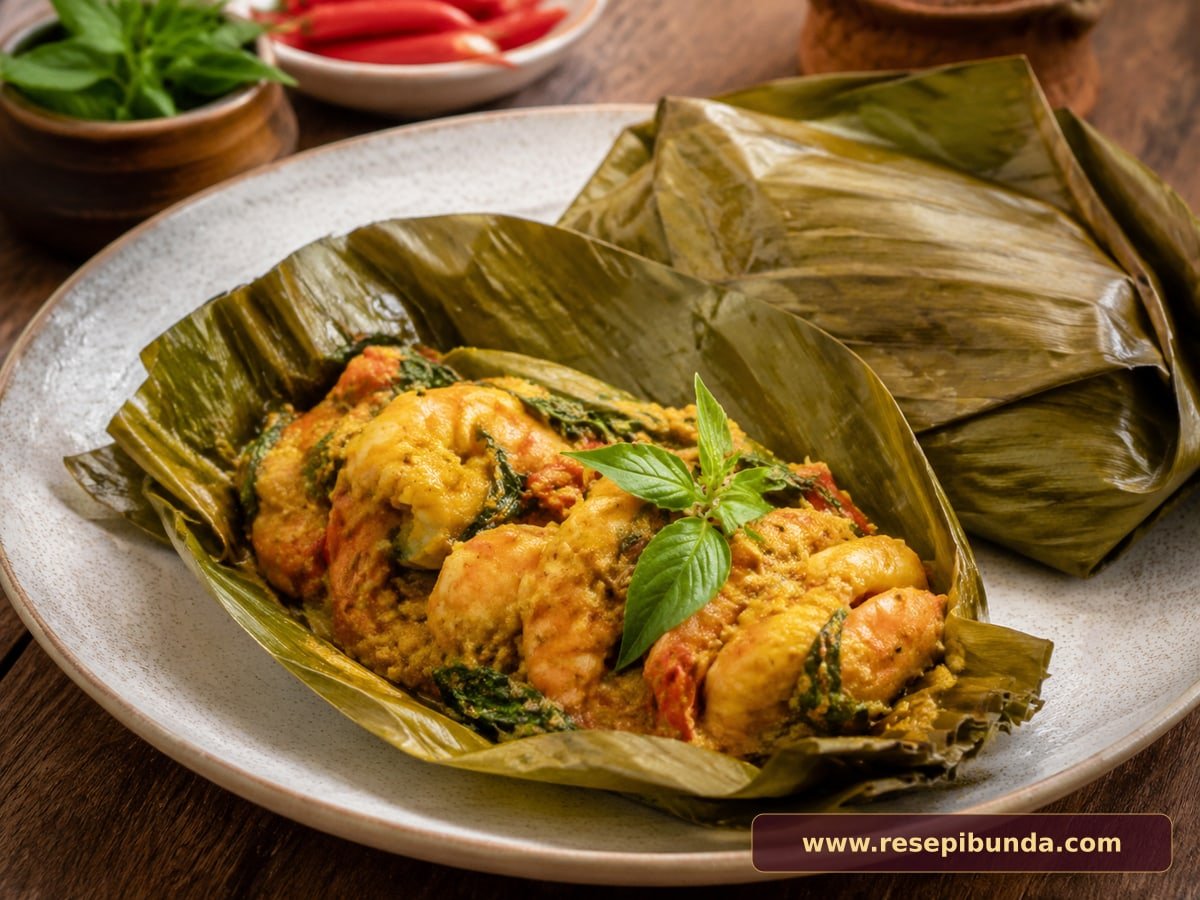 Hidangan Pepes Udang Kemangi